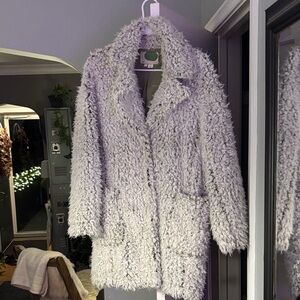 Anthropologie Cream Teddy Jacket